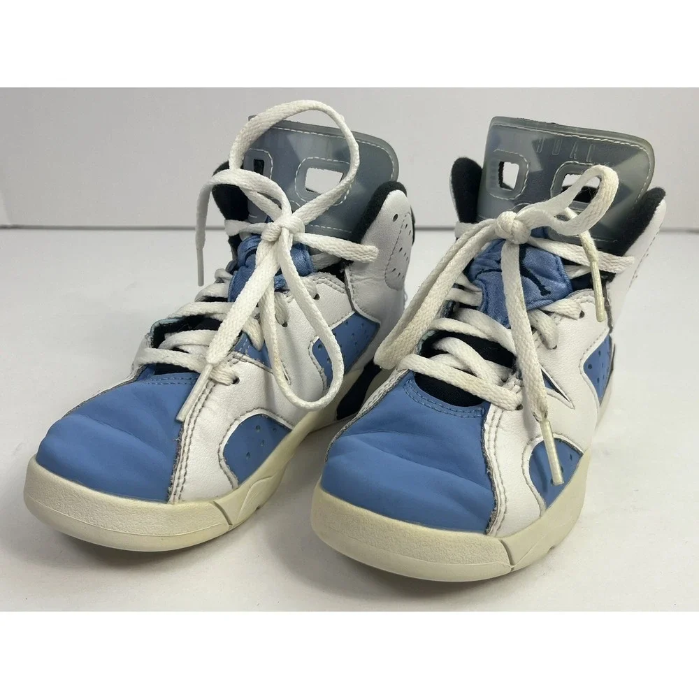 Toddler Air Jordan 6 Retro Athletic Shoes 'UNC Home' DV3606 410 - Size 12C